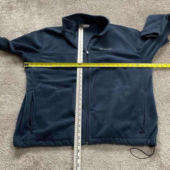 Columbia Steens Mountain 3220 Fleece Jacket Men XXL Navy Blue Full Zip High Neck - Picture 8 of 12
